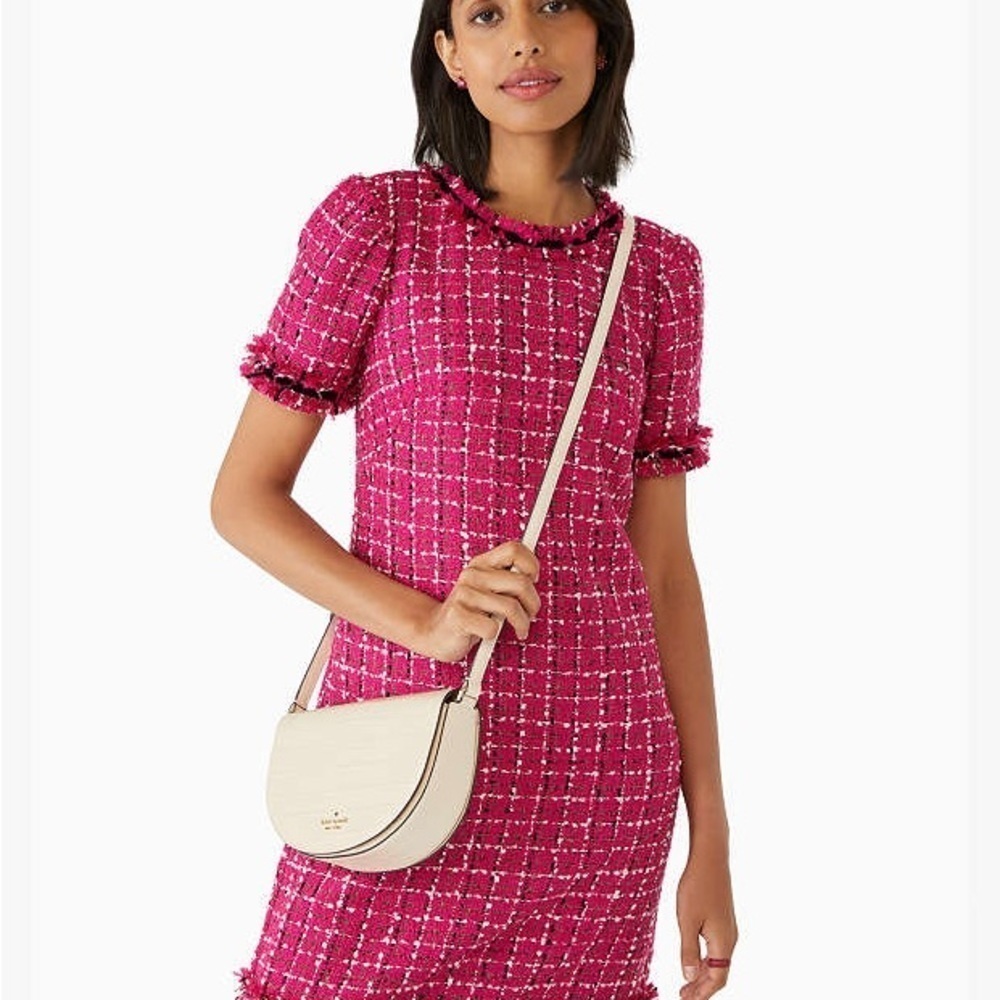 Kate Spade β οΈ Luna Crescent Crossbody K9490 CROCODILE π Embossed bare (960) PS5 - Picture 2 of 5